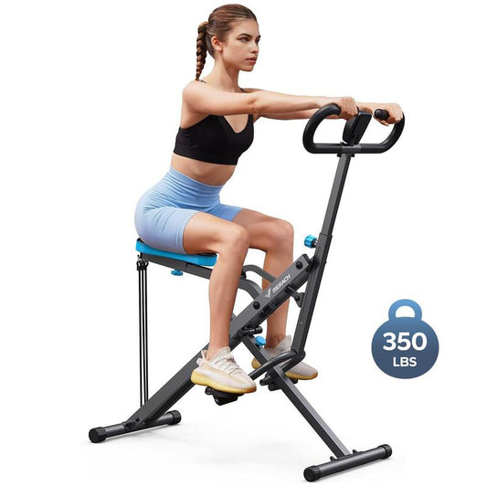 Squat Machine Glutes Workout Adjustable Resistance Foldable Exercise Equipment Leg Exercise Machine, FathersDayGift with 350lbs Weight Capacity, Rowing Machine, dealsforyoudays