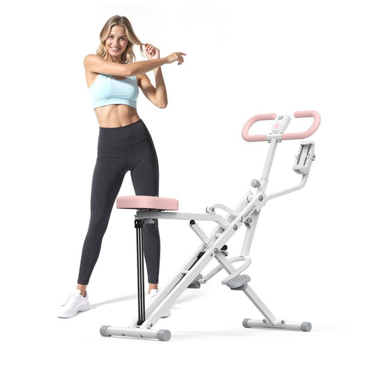 MERACH Squat Machine Glutes Workout Adjustable Resistance Foldable Exercise Equipment Leg Exercise Machine with 350lbs Weight Capacity, Rowing Machine